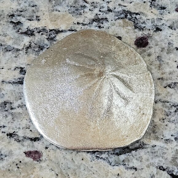 REGINA ANDREW SILVER SAND DOLLAR COASTAL BEACH VASE FILLER HOME TABLE DECOR - Picture 3 of 6